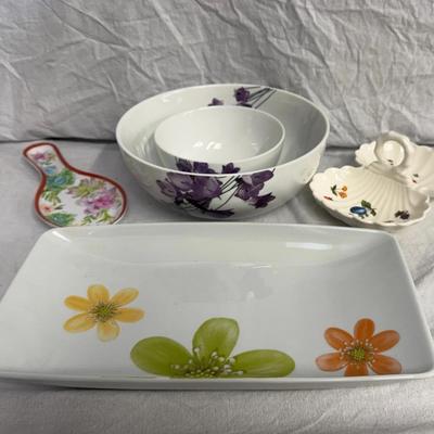 Flower Decorated Bowls & More
