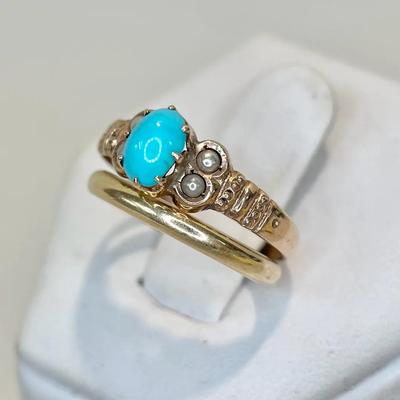 14K Gold Rings Sizes 4.75 And 6.5 (3.2g)