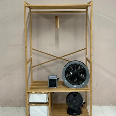 Bamboo Garment Rack W/ Fans & Heater