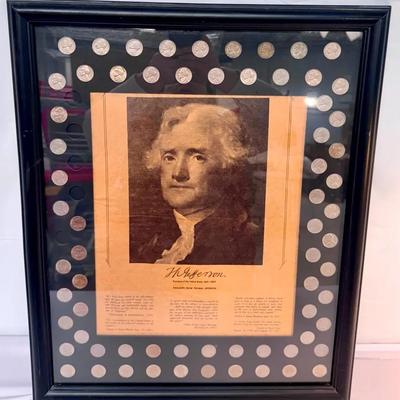 US Commemorative Gallery Framed Display Jefferson Nickels