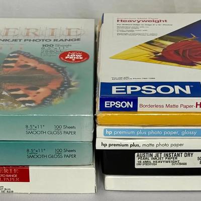 (9) Boxes of Full/New to 60% Full Professional Photo Paper & More