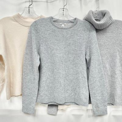 (3) Cashmere Sweaters - LL Bean, Brooks Brothers And Tilley XS/S