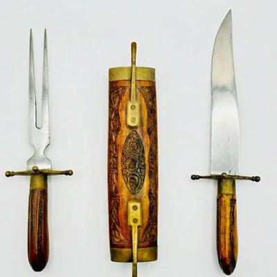 Vintage Indian Carving Set 