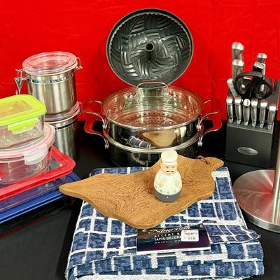 Kitchen Essentials – NuWave Induction Pot, Marco Almond Knife Block, Pyrex, Oggi, Bakeware & Accys 