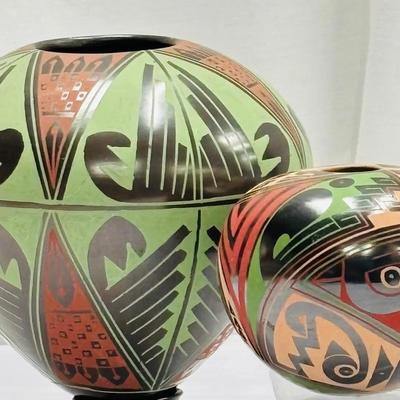 Mata Ortiz Polychrome Seed Jars