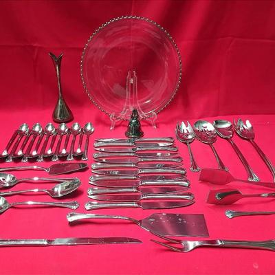 Reed & Barton Stainless Flatware, Danish Vase, Neiman Marcus Music Bell & More