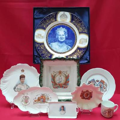 British Royal Commemorative China Group – Queen Victoria, Queen Mary & George VI