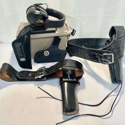 Leather Holsters And Ammo Case 
