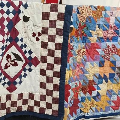 Two Large Patchwork Quilts
