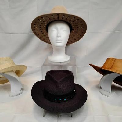 4 Mixed Style Fashion Hats - Includes Brittoli