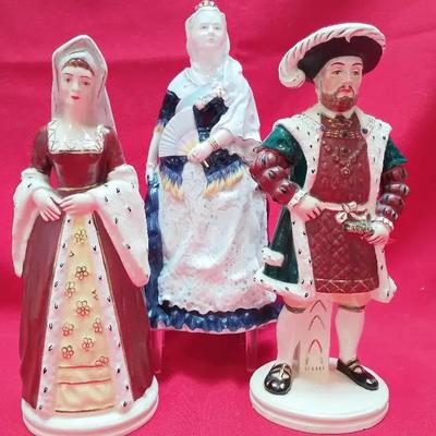 Three English Royal Figurines – Tudor & Victorian Figures, LE Coalport Queen Victoria