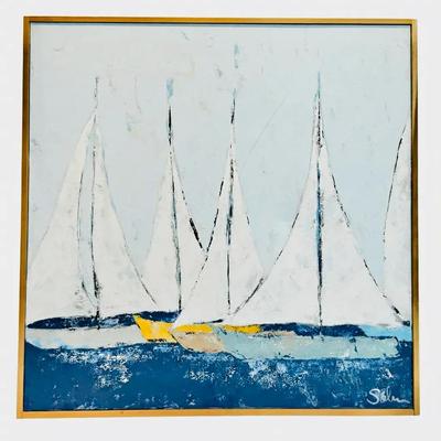 “Sail Away with Me" by Sabrina & Small Town Art / 37x37