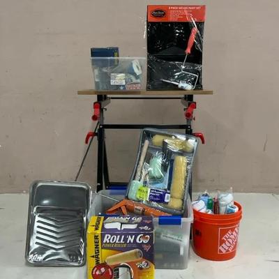 Paint Supplies, Portable Workbench, & More
