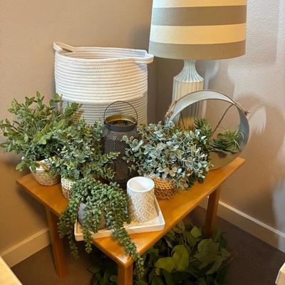 Faux plants and decor