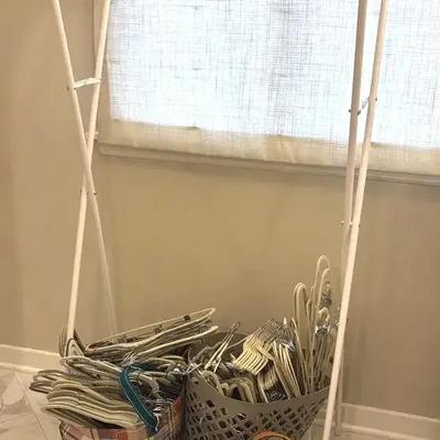 Clothing rack and flocked hangers