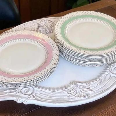 Grace tea ware plates unsigned serving tray