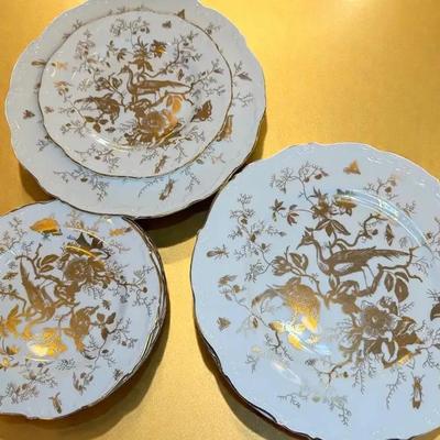 Coalport cairo gold on white service for eight