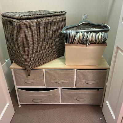 Storage drawers and hamper
