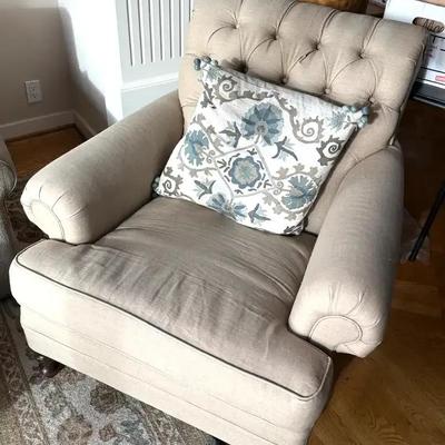 Restoration hardware linen chair