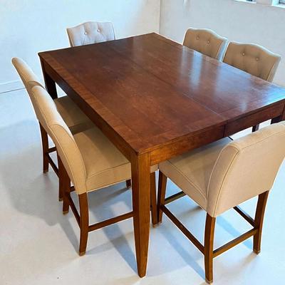 Bar height dining room table 6 chairs