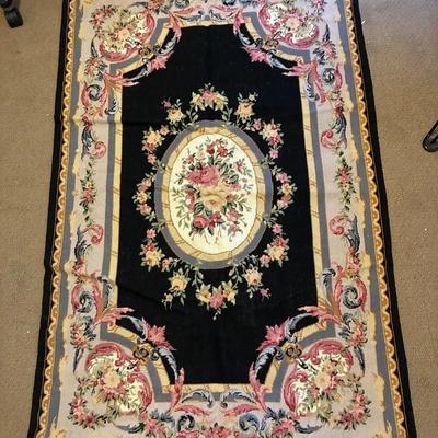 Aubusson rose rug 42x66