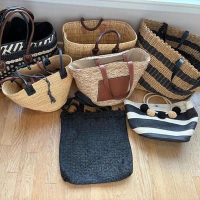 Beachy woven bags