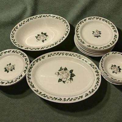 Superior hall quality dinnerware in the cameo rose pattern