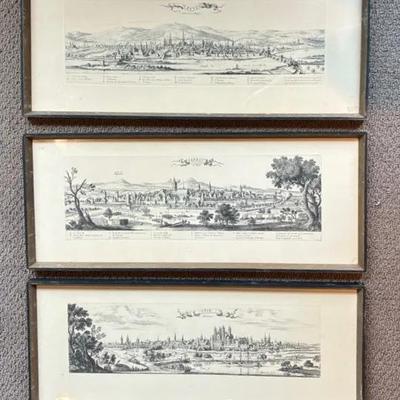 Vintage musee de louvre charcograph etchings