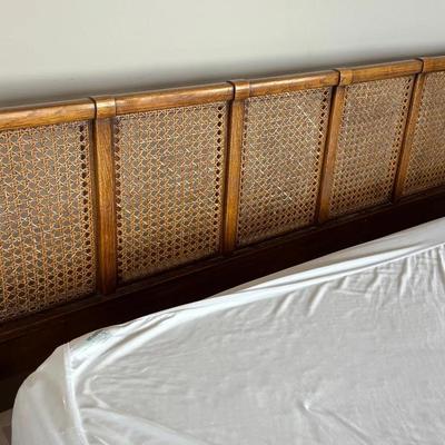 Drexel rattan king headboard
