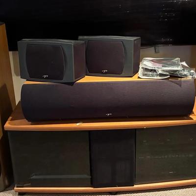 Denon audio center and paradigm reference speakers