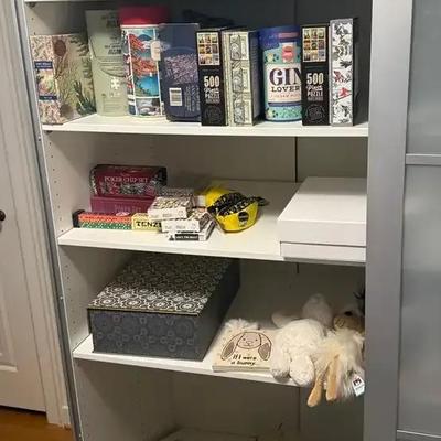 Puzzles games, plush toys & a kenmore sewing machine