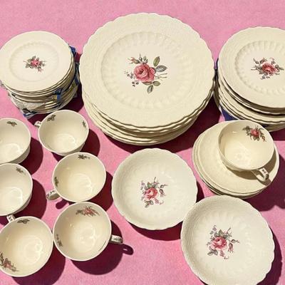 Spode billingsley rose pattern dishes