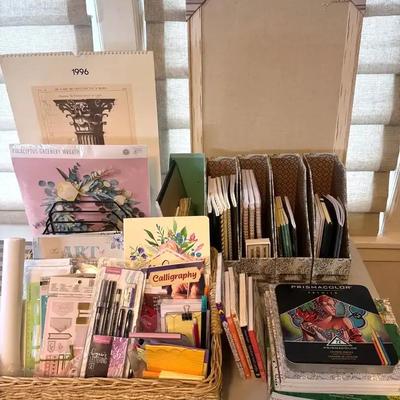 Calligraphy books supplies,new journals, adult coloring books& more