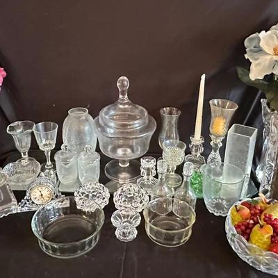 Assorted Decorative & Table Glassware Collection
