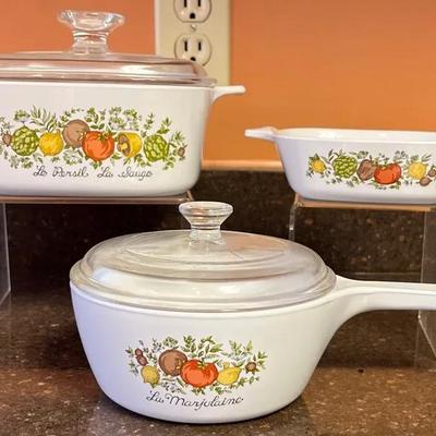 Set Of 3 Corning Ware Spice Of Life Dishes