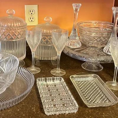 Assortment of Fifth Avenue Crystal & Mixed Cut Glass