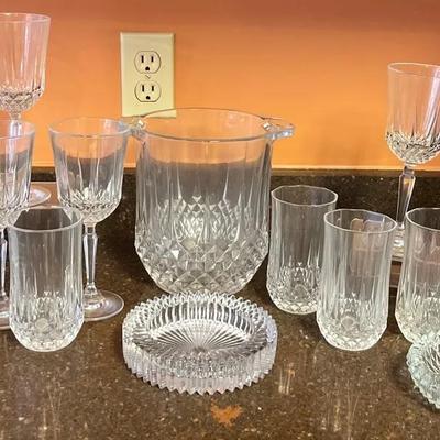 Assortment of Cristal d’Arques & Clear Glassware