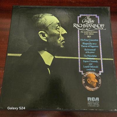 Vintage 1973 RCA Red Seal Complete Rachmaninoff Vol 5 3-LP Box Set Mono Concertos Philadelphia Orche