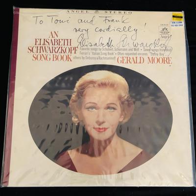 Angel Stereo LP Elisabeth Schwarzkopf Song Book Autographed Gerald Moore 36345 Schubert Schumann