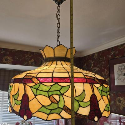 Tiffany Style Stained Glass Pendant Light Chandelier Copper Foil Victorian Art Nouveau