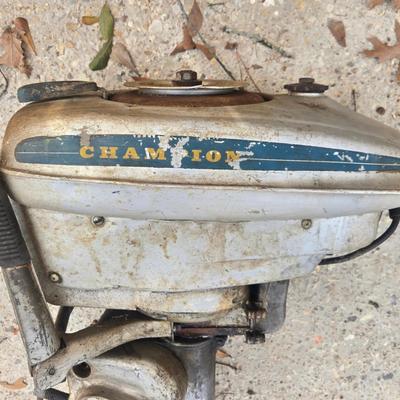 Vintage Champion Blue Ribbon Outboard Motor 1940s-1950s Style Collectible Boat Engine