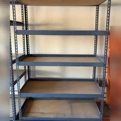 Tall Garage Metal Shelving Unit with Plywood Shelves - 4’x6’x2’