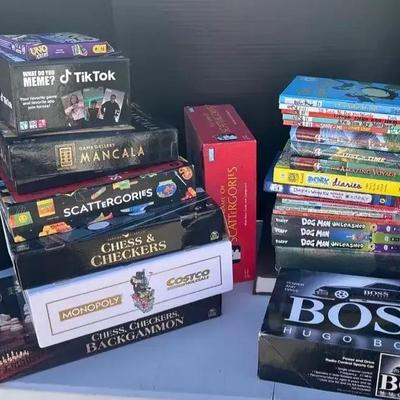 Board Games & Books - Dr Seuss, Harry Potter, Calvin & Hobbs + Hugo Boss RC Car