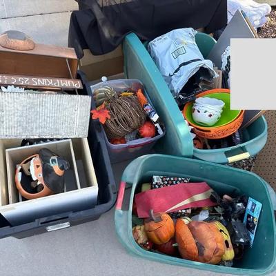 Lots of Fall & Halloween Decor - Scream Ghostface Mask, Pumpkins, Skull, Bowls, Lighting & More