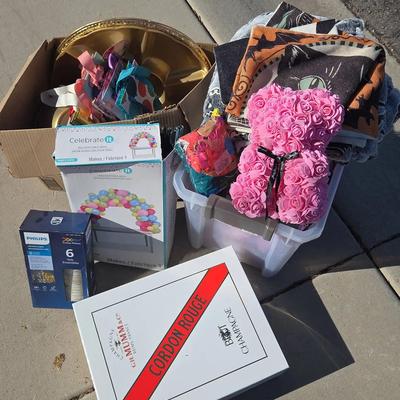 Party Supplies - Balloon Arch, Serving Platters, Gift Bags, Lights, Mumm Celebration