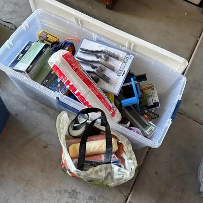 Painting And Household Supplies - Rollers, Brush Sets, Sheeting, Light Switches