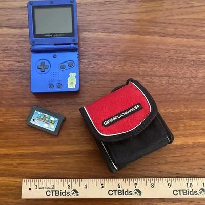 Nintendo Game Boy Advanced SP W/ Super Mario World 2 And Carrying Case 