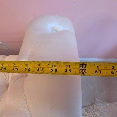 Sale Photo Thumbnail #262: Tufted Upholstered Bench with Carved Frame
