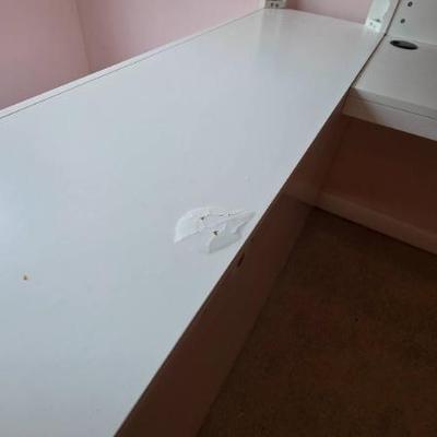 Sale Photo Thumbnail #300: White Loft Bed With Desk and Storage
