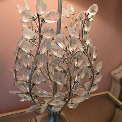 Sale Photo Thumbnail #285: Crystal Table Lamp With Off-White Shade
